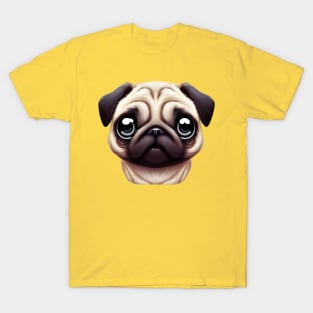 Adorable Pug Artwork T-Shirt